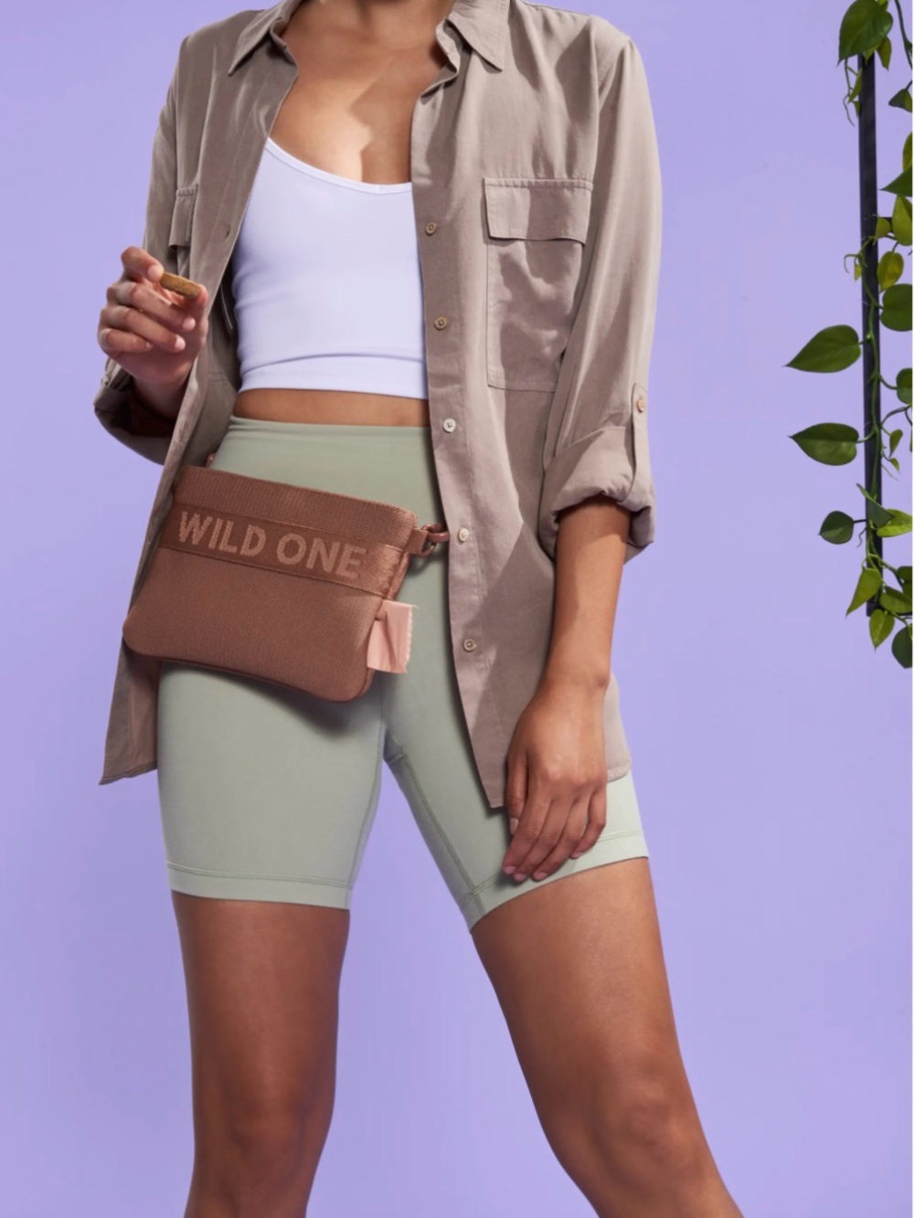 WILD ONE Treat Pouch Crossbody / Fanny-pack, Cocoa (Brown)